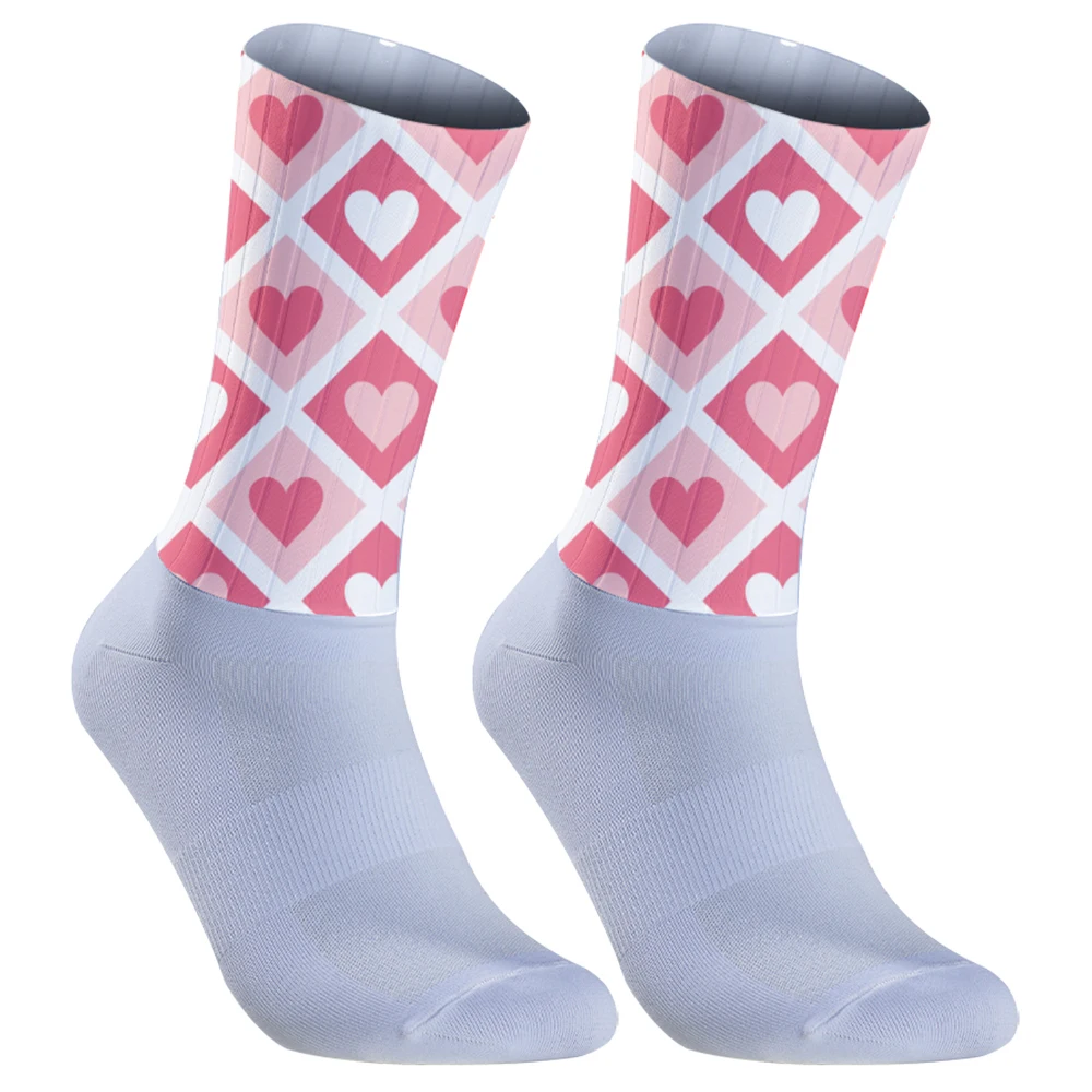 Chaussettes de sport coordonnantes en silicone pour vélo, accessoire de cyclisme, nouvelle collection été 2024