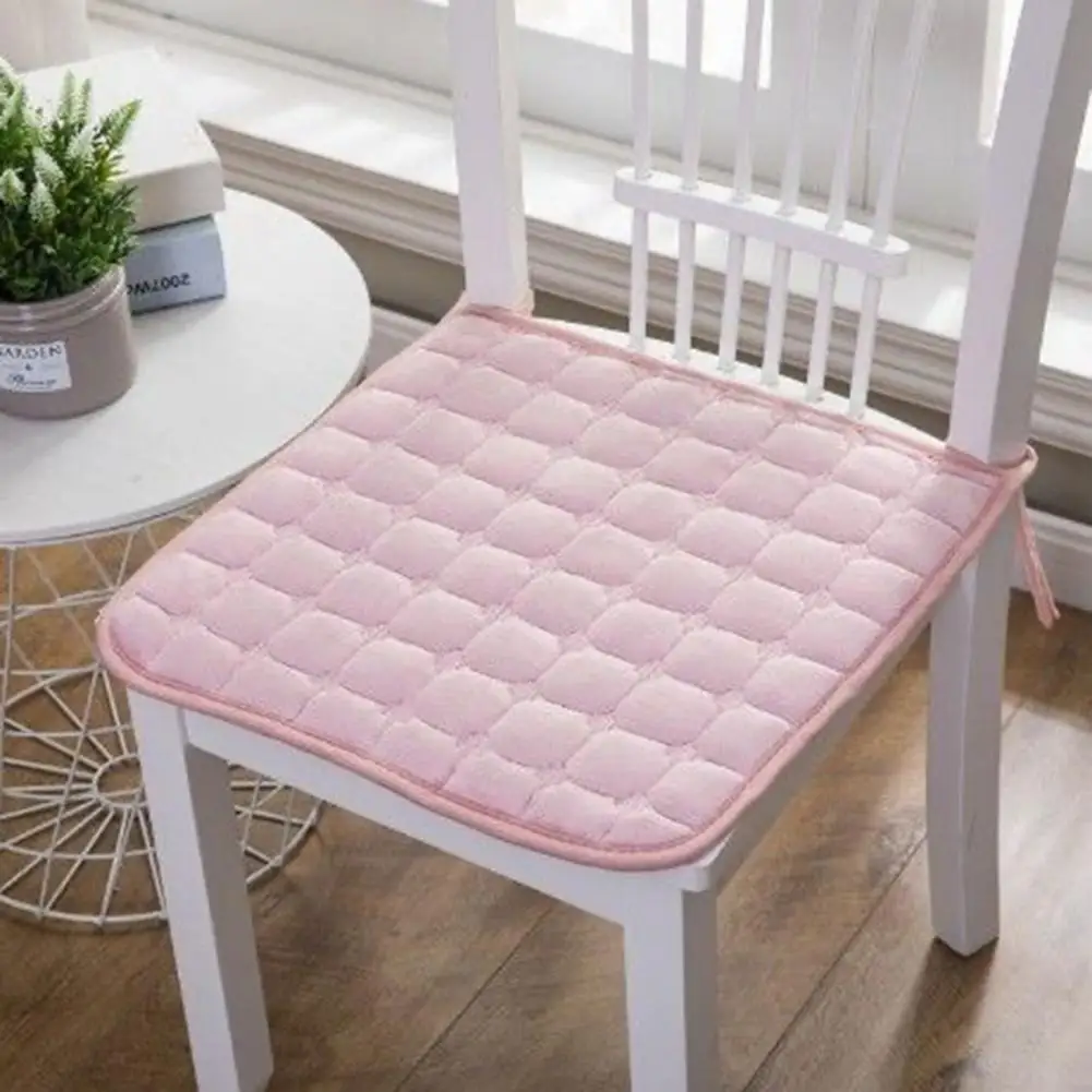 

Chair Seat Mat Plush Square Seat Pad Non-Slip Cushion Pearl Cotton Square Stool Backrest Pillow Sofa Chair Cushion Home Decor