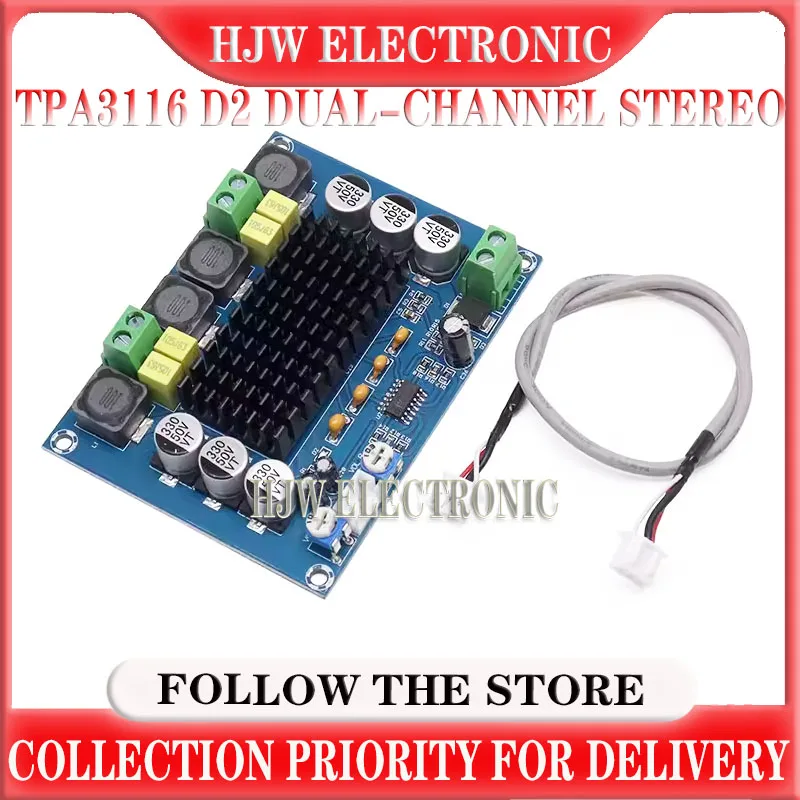 

TPA3116 D2 Dual-channel Stereo High Power Digital Audio Power Amplifier Board 2*120W XH-M543 Original chip