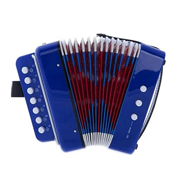 7 Buttons 2 Bass Button Toy Mini Accordion Instrument Acordeon For Children JB702