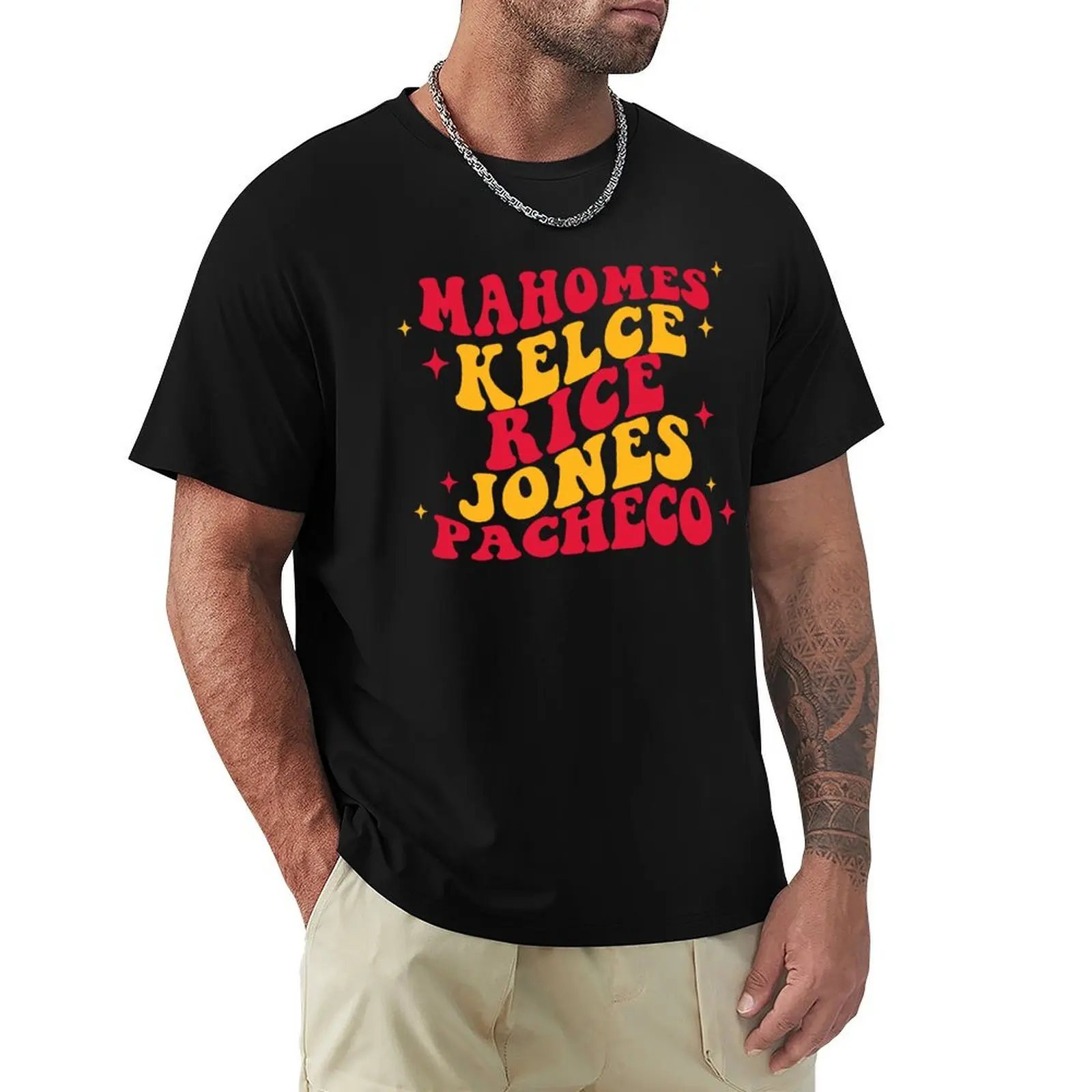 Mahomes, Kelce, Rice, Jones, Pacheco T-Shirt Moisture Wicking Quick Dry Tee