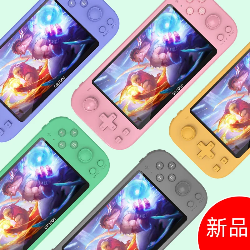 

Новая портативная игровая консоль GR3000, 5,1-дюймовый HD экран, ретро игра, дешевые подарки для детей, Поддержка игр с двумя играми, расширяемая 64G