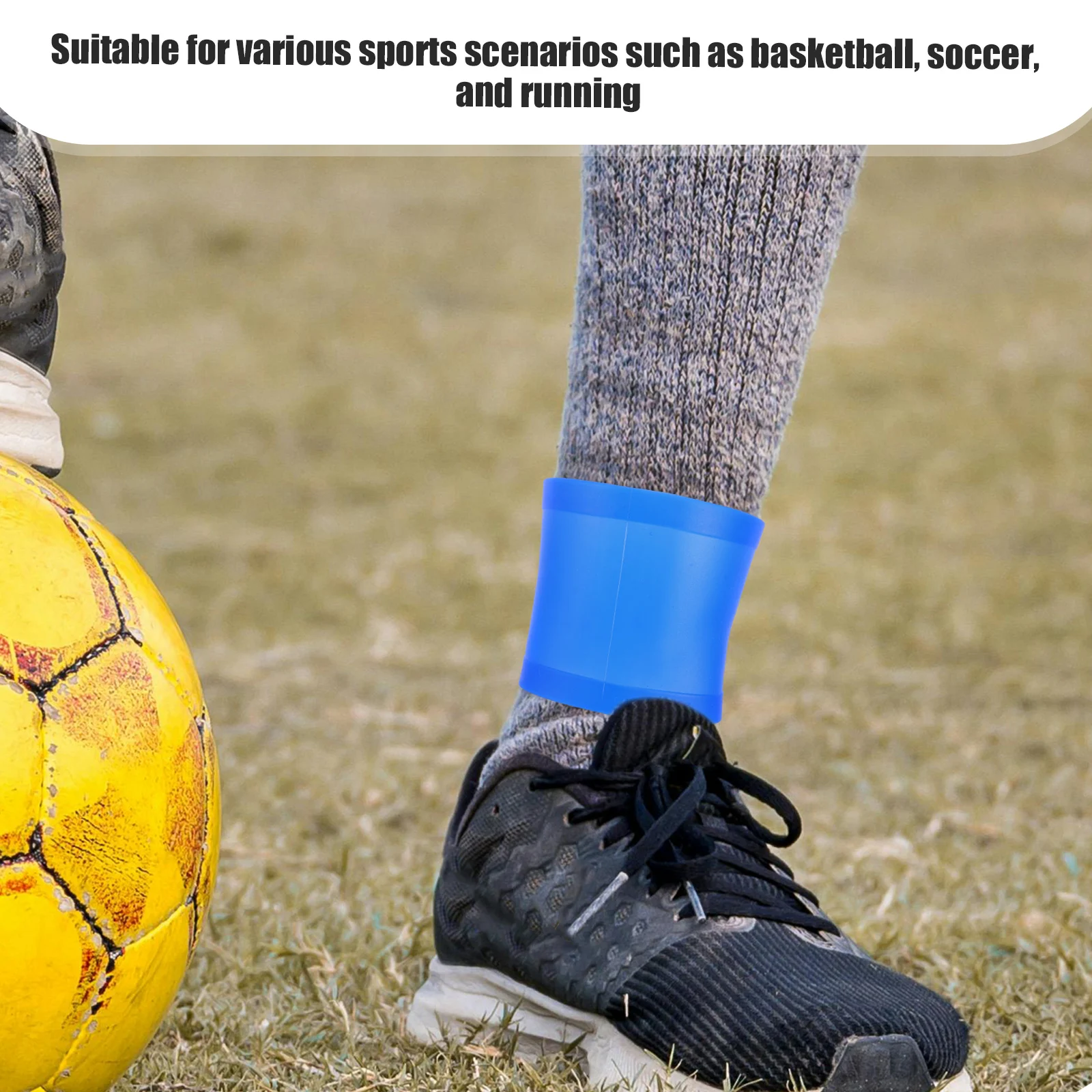 

2pcs Guard Sports Holders Soccer Shin Bands Belt for Men Women Sports Shin Guard Bands Silicone Leg Protection