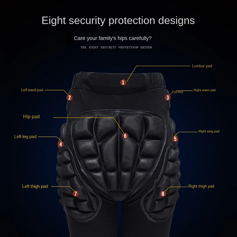 1Pc Old Man Anti-Collision Protection Shorts Portable Anti-Fall Hip Bone Safety Unisex Thickening Air Bag Half Pants