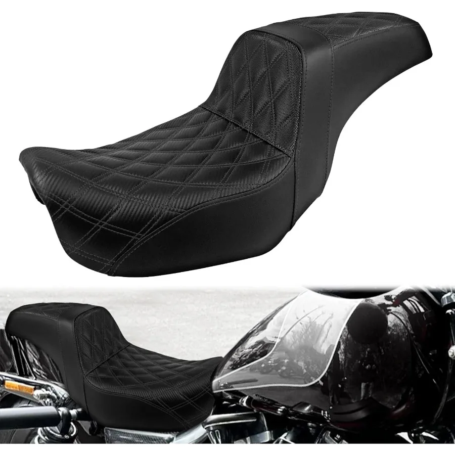 

Цельное сиденье водителя и пассажира, мотоциклетное сиденье TowUp, подходящее для Harley Dyna Super Glide Street Bob Wide Glide Fat Bob Low Rider Sw