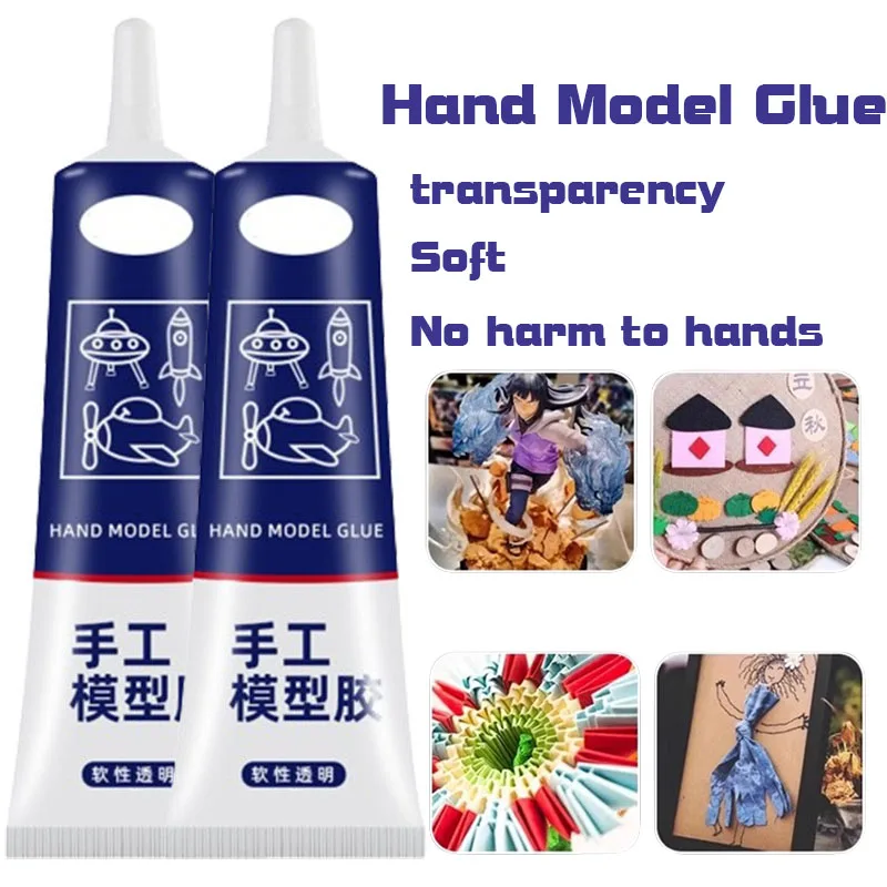 30/60ML Hand Model Glue DIY Craft Super Glue Soft Transparent Glues For Scrapbooking Doll Block Gundam Card Toy Photo Making