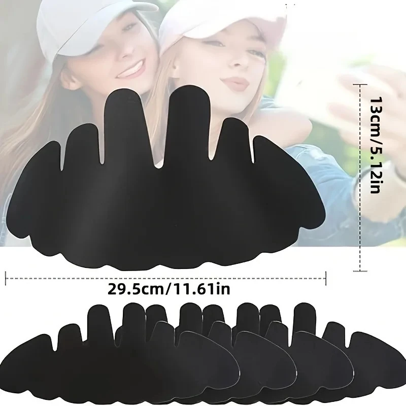Pacote com 5 peças: Boné de beisebol de malha com aba e absorção de suor, para todas as estações, com forro anti-suor e proteção para capacete de segurança.