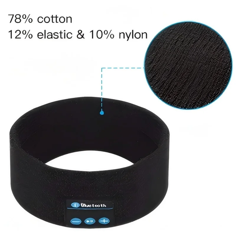 New Music Sport Headband,Removable and Washable Breathable Fitness Sweatband with USB Charging and Wireless Bluetooth Connection
