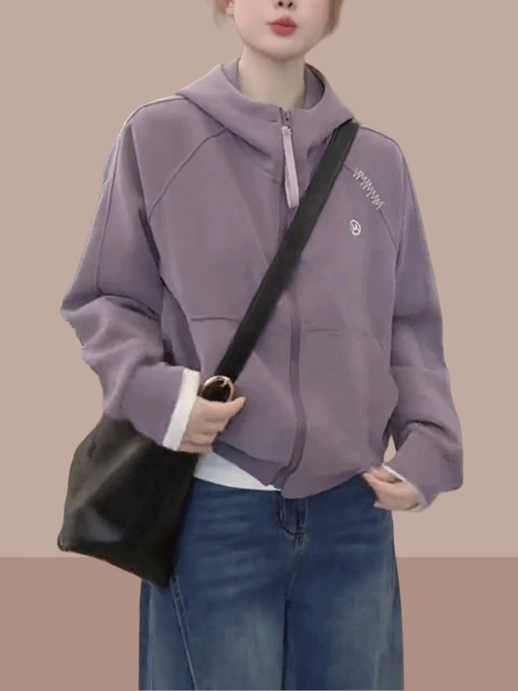 

Casual Versatile Women's Baseball Jaet Hoodie Embroidery Spring Autumn New Faion Korean Sle Breathable Long Sve Coat