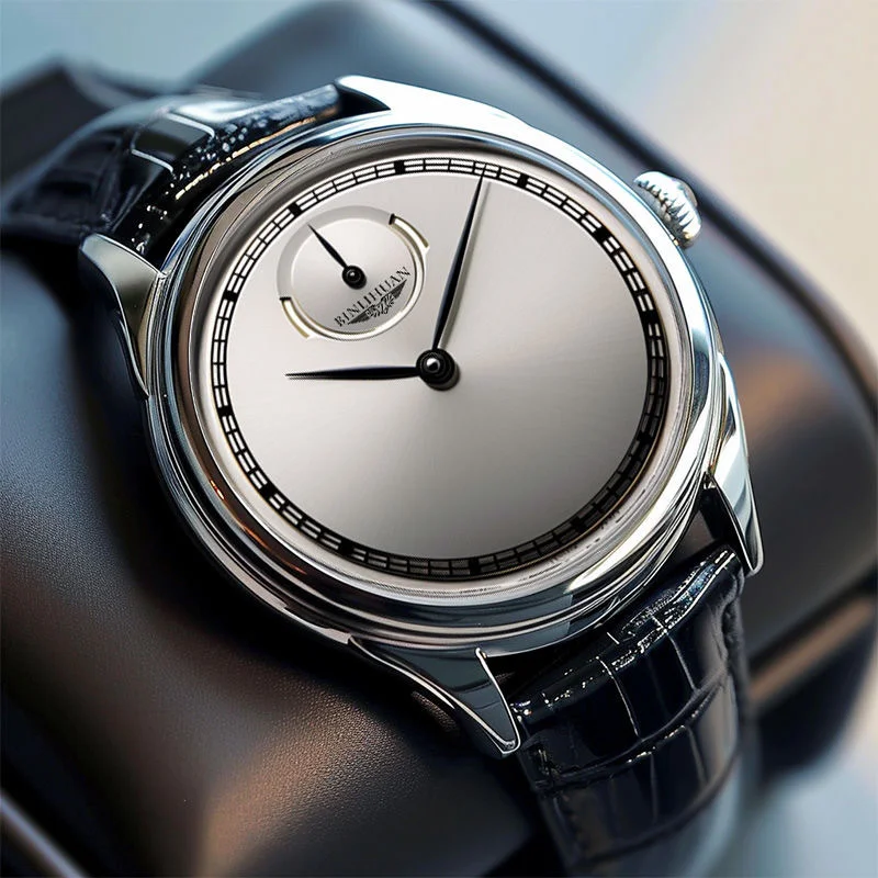

2025 New Fashion Men Business Black Leather Waterproof Quartz Watches Analog Wristwatch Birthday Gift