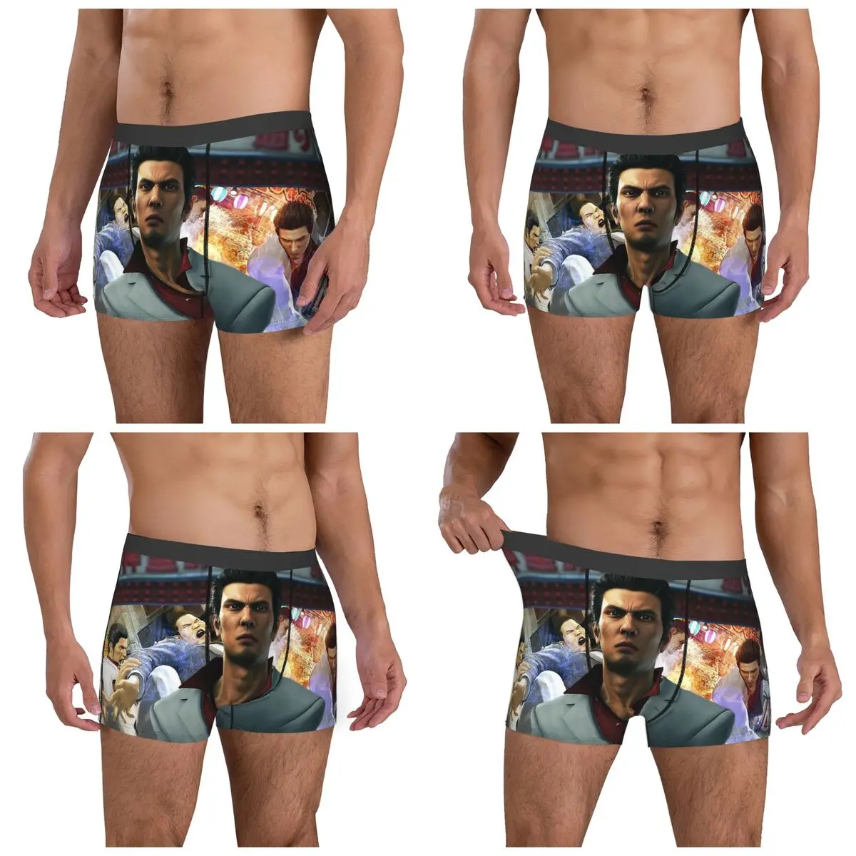 الملاكم السراويل السراويل مرحبا بكم في Kamurocho Kiryu Kazuma سراويل داخلية مريحة للرجال ل أوم رجل صديقها هدية #2