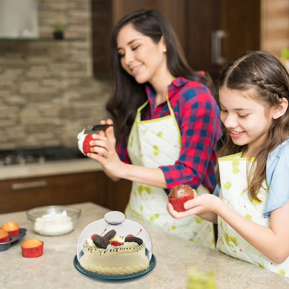 

1Set Decorative Cake Tray with Lid Elegant Dessert Plate Food Serving for Birthday Wedding Events Cake Tray with Lid