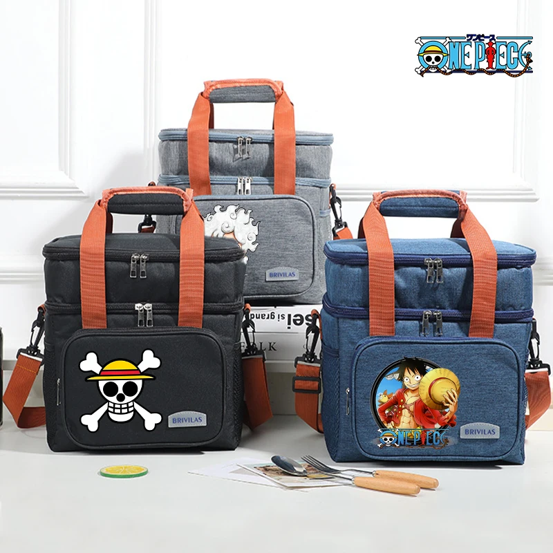 

Japanese Anime One Piece Lunch Bags Luffy Cartoon Figures Lunch Box Large Capacity Trendy Food Insulation Bags Picnic Bag Gifts