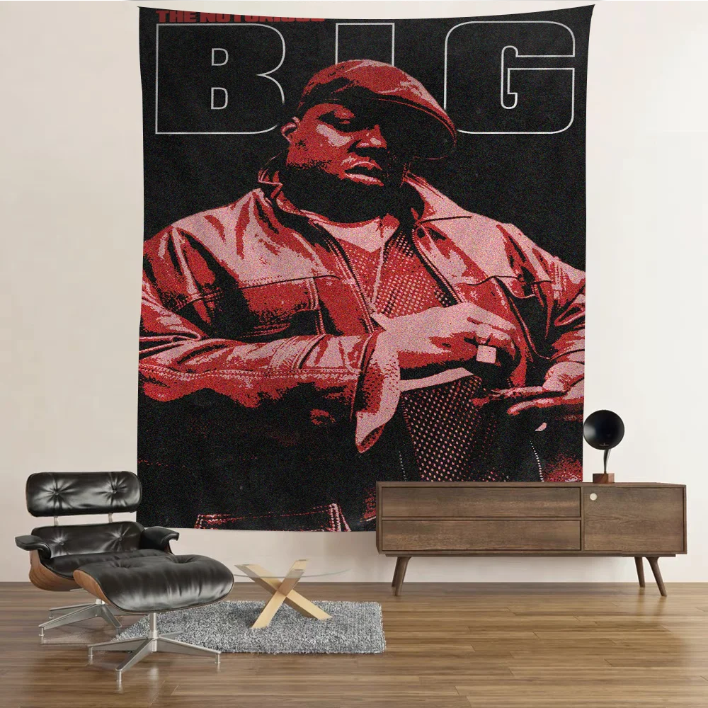 

T-The N-Notorious B-B.I.G. Cartoon Tapestry Wall Hanging Decoration Household Home Decor