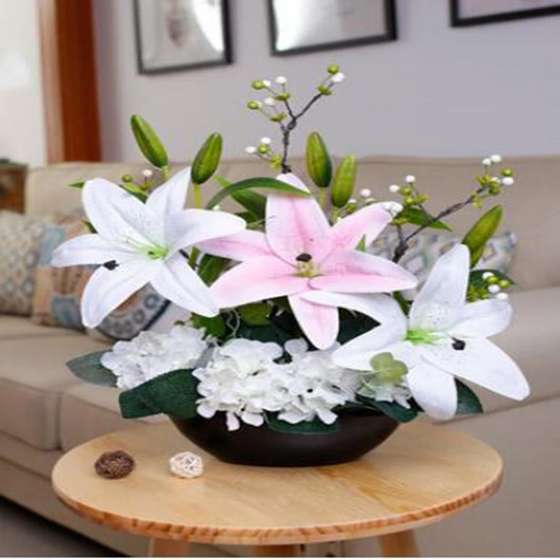 Lily flower ornamental   pot set