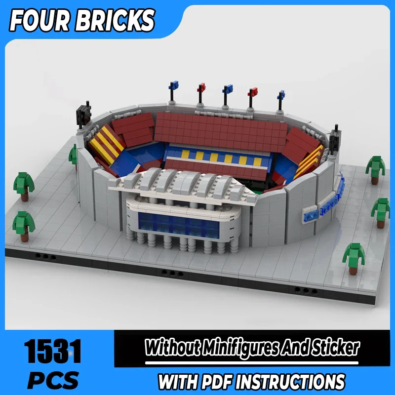 

Moc Building Blocks Camp Nou stadium Technology Modular Bricks Model Gifts Christmas Toys DIY Sets Assembly