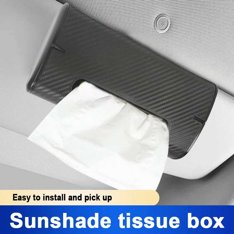 

Car Sunshade, Sun Visor Type Tissue Box Easy To Install Car Specific Tissue Box Creative Tissue Box Interior Accessories
