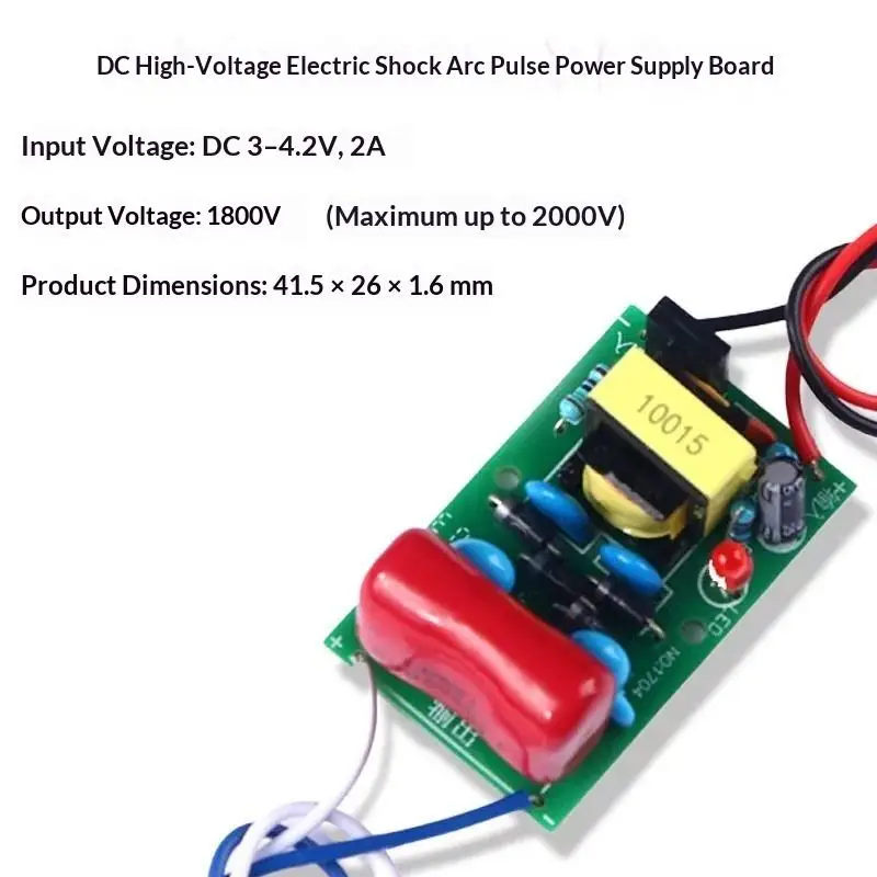 1Pcs High Efficiency DC-DC Pulse Boost Module 3V-4.2V 3.7V to 1800V 1500V-2000V for School STEM Education Projects