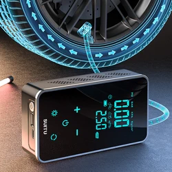 Digital Air Compressor 150PSI Mini Tire Inflator USB Rechargeable Car Electric Air Pump LCD Display for Car Motorcycle Inflation