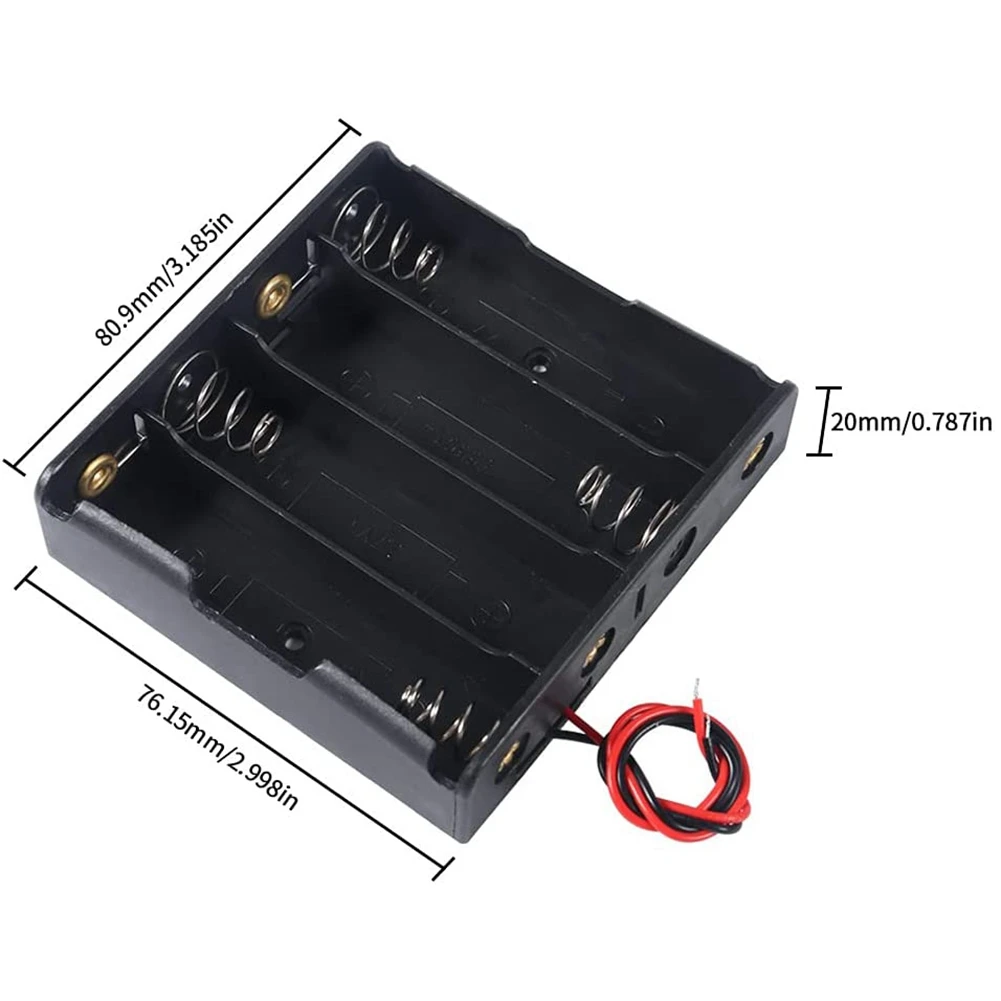 12 Stück 18650 Batteriehalter-Bundle mit Kabel, Batteriehalter-Gehäuse, 3,7 V, 1/2/3/4 x 3,7 V, Serie DIY-Batterie-Aufbewahrungsboxen