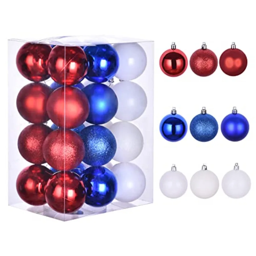 

pcs Ball Ornaments for the 4th of July, Shatterproof Christmas Tree Decorations, Perfect Hanging Ball for Indoor/Outdoor Indepe