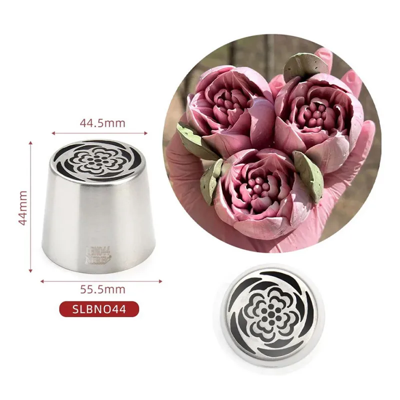 Stainless Steel Russian Pastry Nozzles Baking Cake Rose Flower Decoration Piping Cream Tools