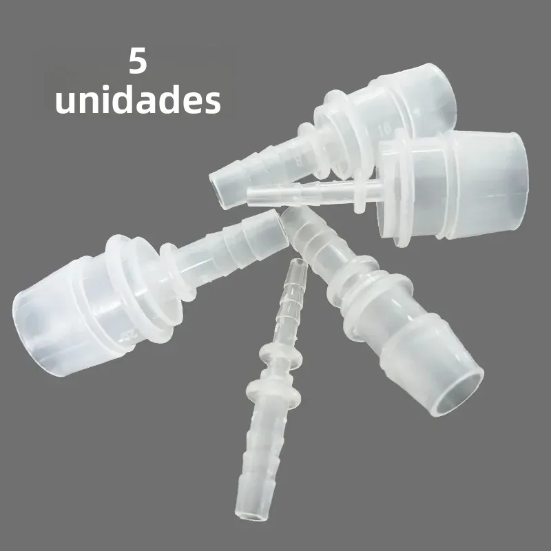 5 Peças Conector de Mangueira Plástica Flexível, Adaptador Redutor de Rosca, Junção para Reparo de Tubos de Água, Jardim, Aquário, Laboratório