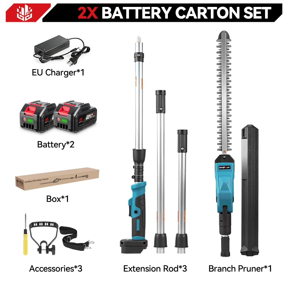 20 Inch Elektrische Heggenschaar Telescopische Lange Bereik Hoge Tak Snoeischaar Tuin Elektrisch Gereedschap Voor Makita 18V Batterij Pin