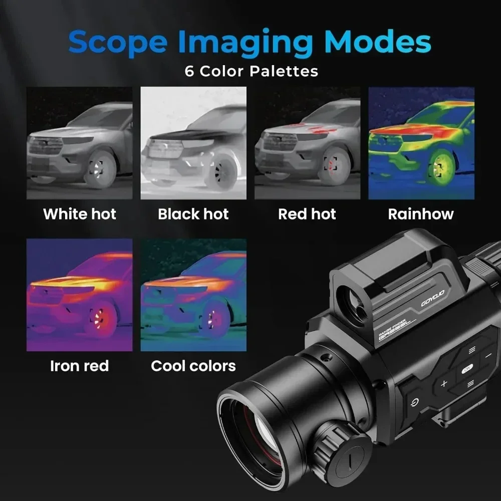 サーマルイメージング暗視スコープ望遠鏡 384x288 (50Hz) 35mmレンズ ズーム1-8倍 狩猟用サーマルスコープ