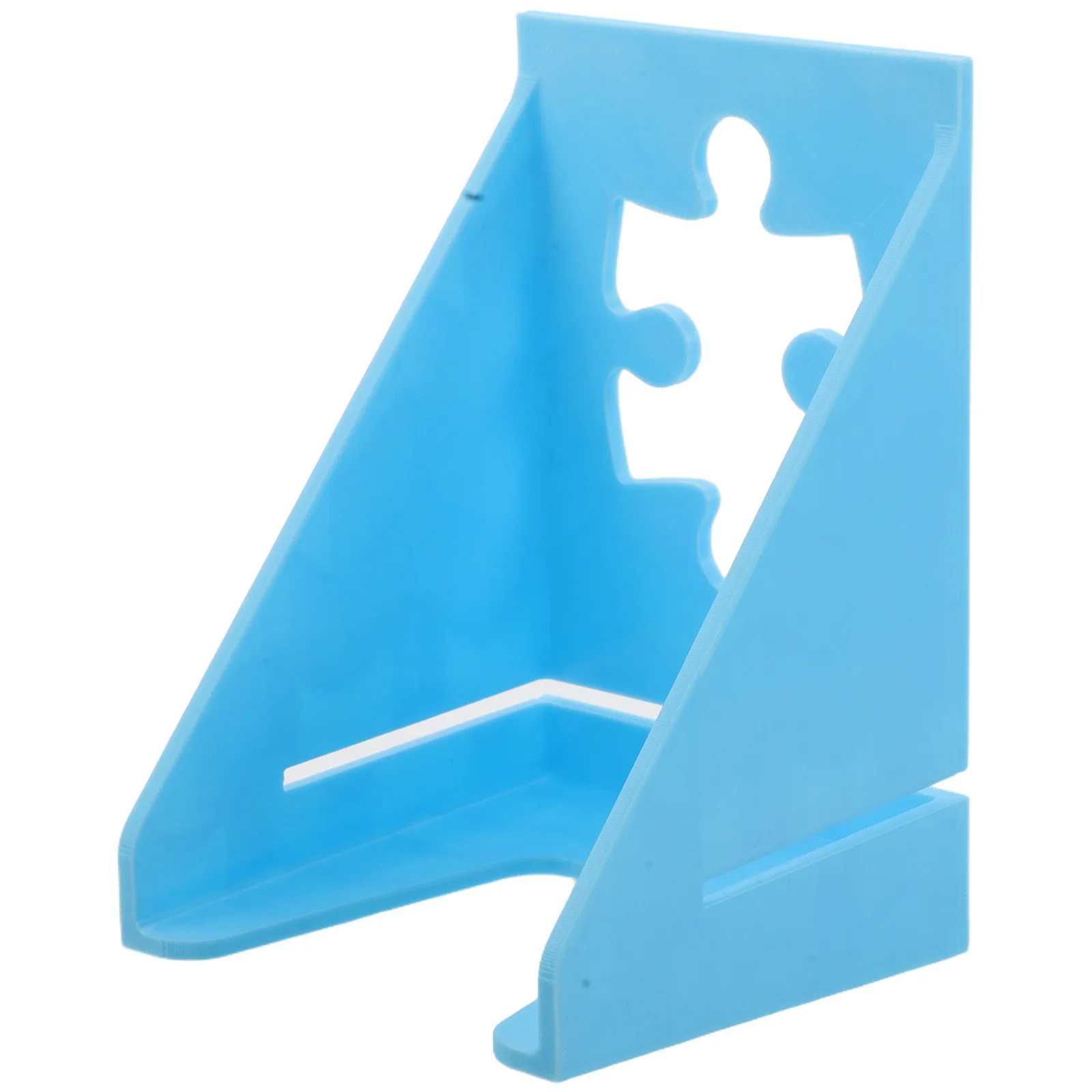 Puzzle Box Stand Holder Blue Lightweight Stable Puzzle Poster Frame Stand Display Storage Rack Organizer for Table Home