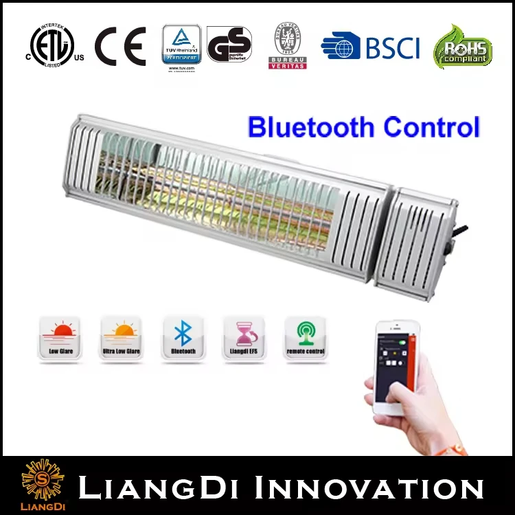 Wall Mounted Outdoor Heater Infrared Heater 110-130V Silver Black OEM Outdoor Electric Heating Radiant Heaters
