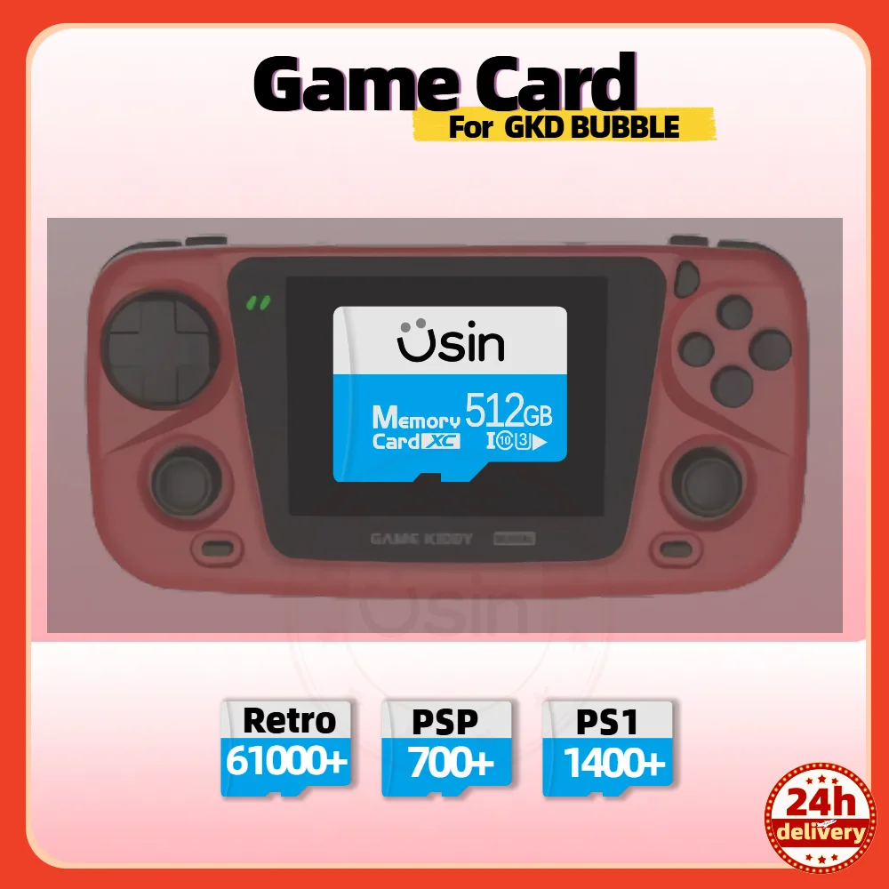 

Game Card For GKD BUBBLE Retro Classic Games PSP/FBNEO/FC/SFC/GBA SD portable Console Gaming Memory TF Plug&Play 512G 256G 128G