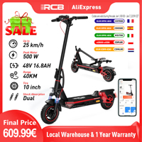 RCB R10S Electric Scooter, 48V 16.8Ah Battery, Dual Braking, 10\