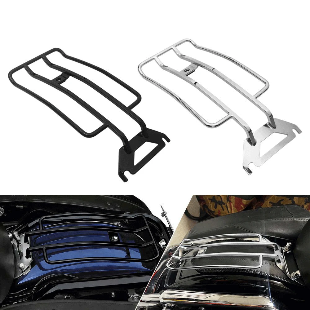 

Black/Chrome Motorcycle Luggage Rack Fits For Harley Davidson Electra Glide Road Glide Road King 1998-2008 Models