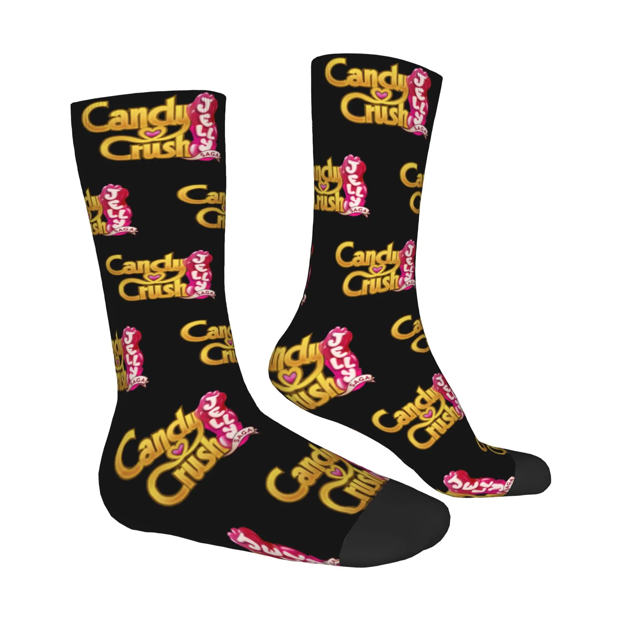 C-Candy C-Crush S-Saga Video Game Colorful Men Women Crew Socks Unisex Cute 3D Printing  Dress Socks