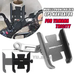 For TRICITY 300/125 2014-2021 2020 2019 Motorcycle CNC Aluminum Alloy Rear Mirror Mobile Phone Bracket GPS Stand Holder
