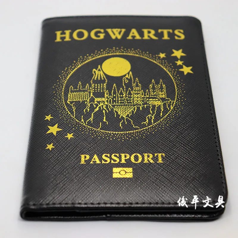 Harries Potters Passport Covers Holder Multi-Function ID Bank Card Women Men PU Leather Wallet Case Anime Figure Accessories