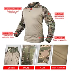 Camiseta táctica G3 Multicam manga larga de secado rápido para exterior