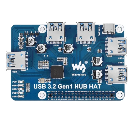 บอร์ดขยายพอร์ต USB, USB 3.2 Gen1, ฮับ USB, ตัวแปลงฮับ 4 พอร์ตแบบไม่ต้องติดตั้งไดรเวอร์