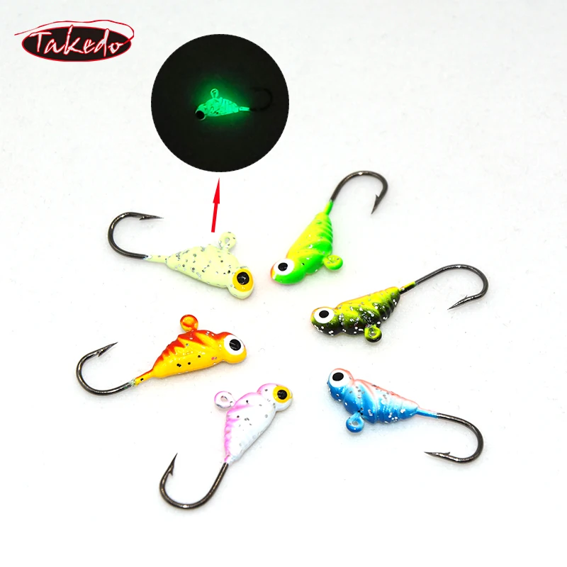 TAKEDO-Jig Head Ice Fishing Lures and Baits Set, Winter Fishing Perch Pike, Hot Sale, SP16, 1.9g, 24mm