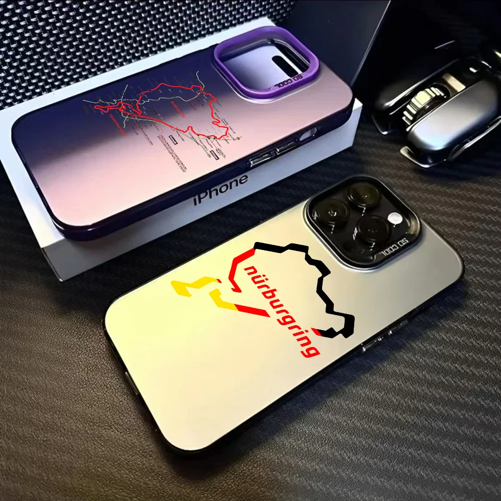 

Nurburgring Circuit Map Phone Case Phone case For iPhone 16 15 14 13 12 11 Pro Max Black Purple Matte Soft Candy Abrazine Funda