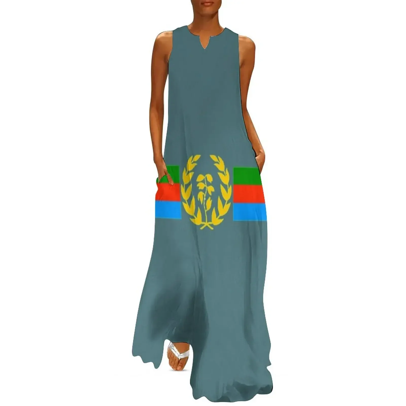 

Eritrean Flag - Eritrean Emblem & Eritrea Flag Shirt Long Dress Dresses for wedding party women clothes Dress