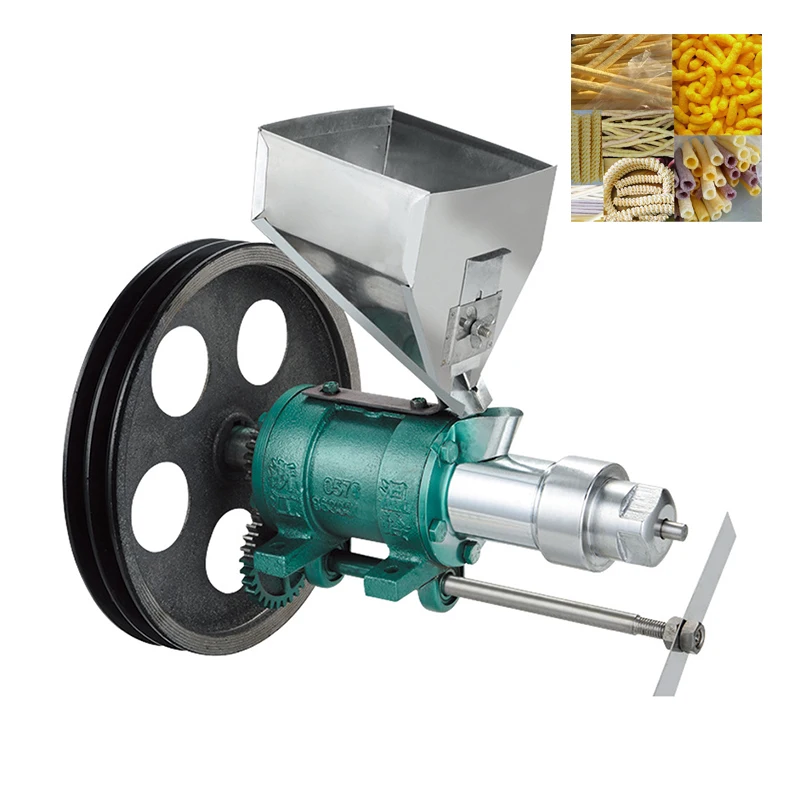 25Kg/h Puffed Food Extruder Corn Rice Food Puffing Snack Machine Twisted Hollow Stick Solid Crispy Fruit Bulking Machine