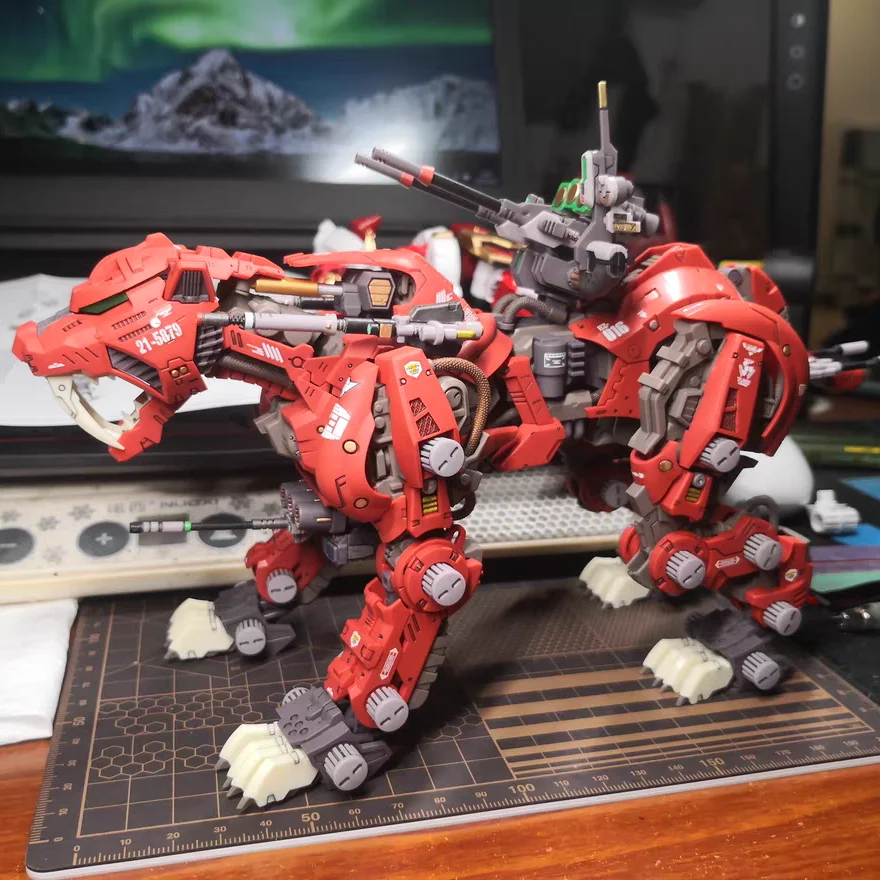 Zoids js006 sabre vermelho tigre bt blocos de construção escala 1:72 kit plástico ação completa montar modelo presentes natal para crianças