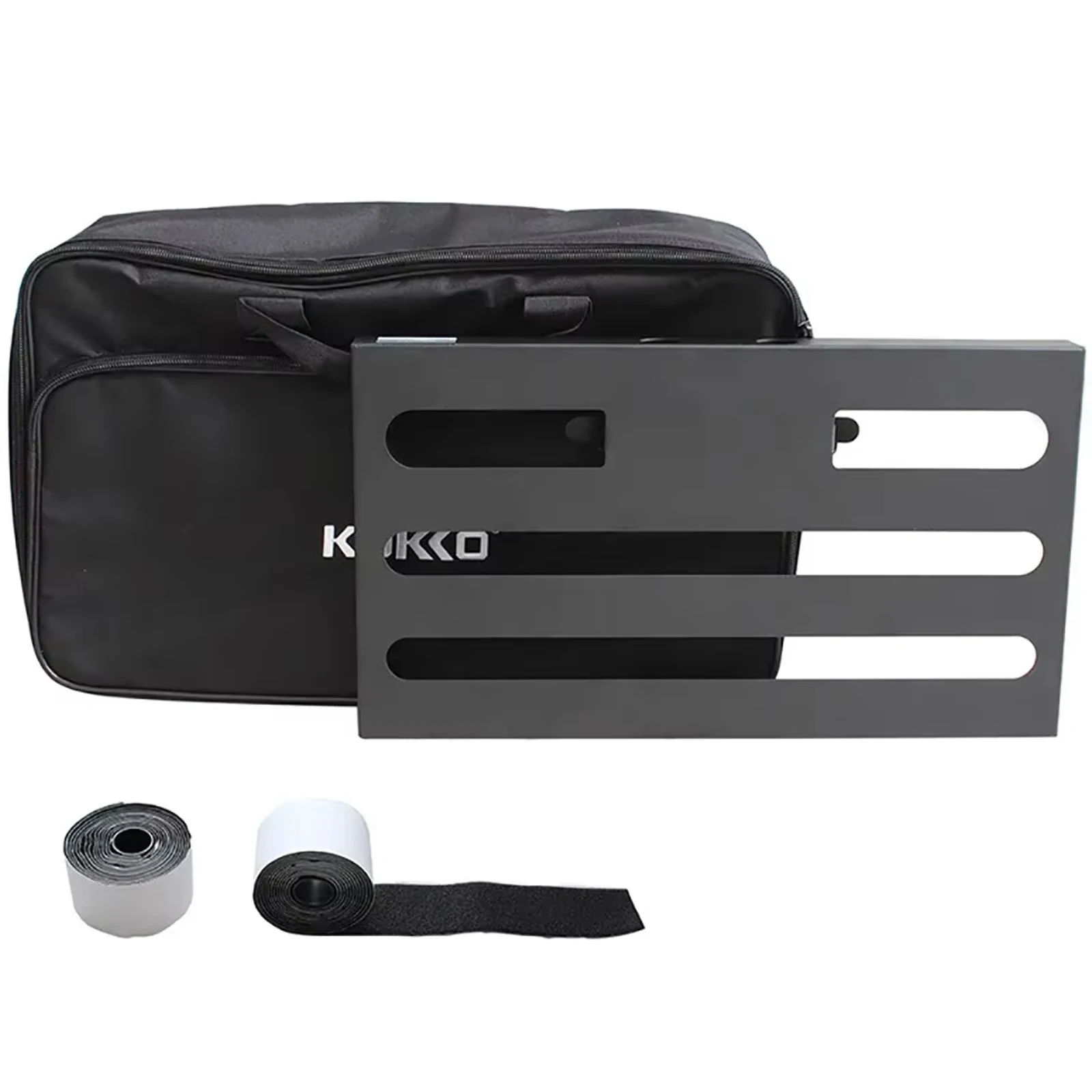 KOKKO KB-02 Gitaarpedaalbord Gitaareffectpedaalbord Aluminiumlegering Elektrische Gitaarpedaalbordstandaard met Draagtas