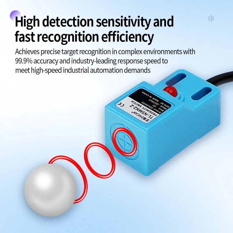 ZHICAN Square proximity switch metal induction TL-Q5MC1 DC three-wire NPN normally open PNP normally closed magnetic sensor