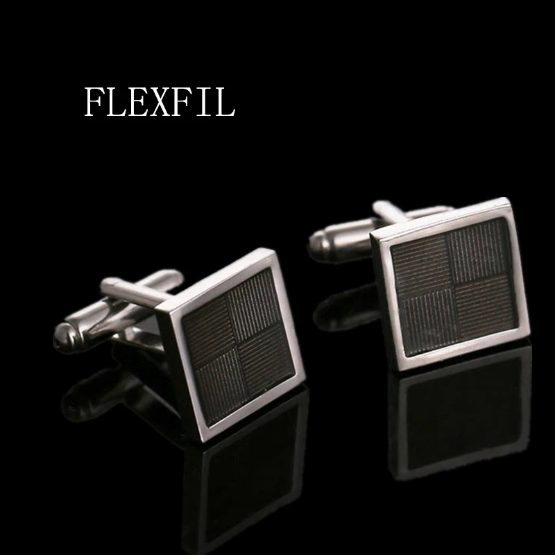 FLEXFIL Luxury shirt cufflinks for men's Brand cuff buttons cuff links gemelos fashion metal wedding abotoaduras Jewelry