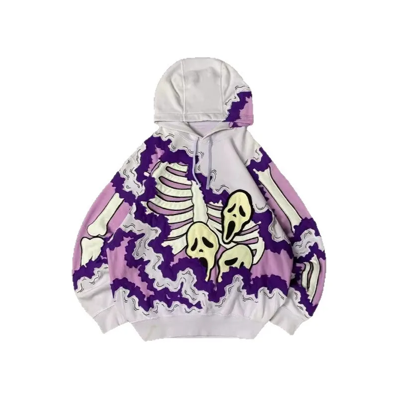Neuheit Herbst/Winter 2026: Amerikanischer Hip-Hop-Stil 3D-Skelett-Print Hochwertiger Hoodie Perfekt für den Alltag – Detail 11