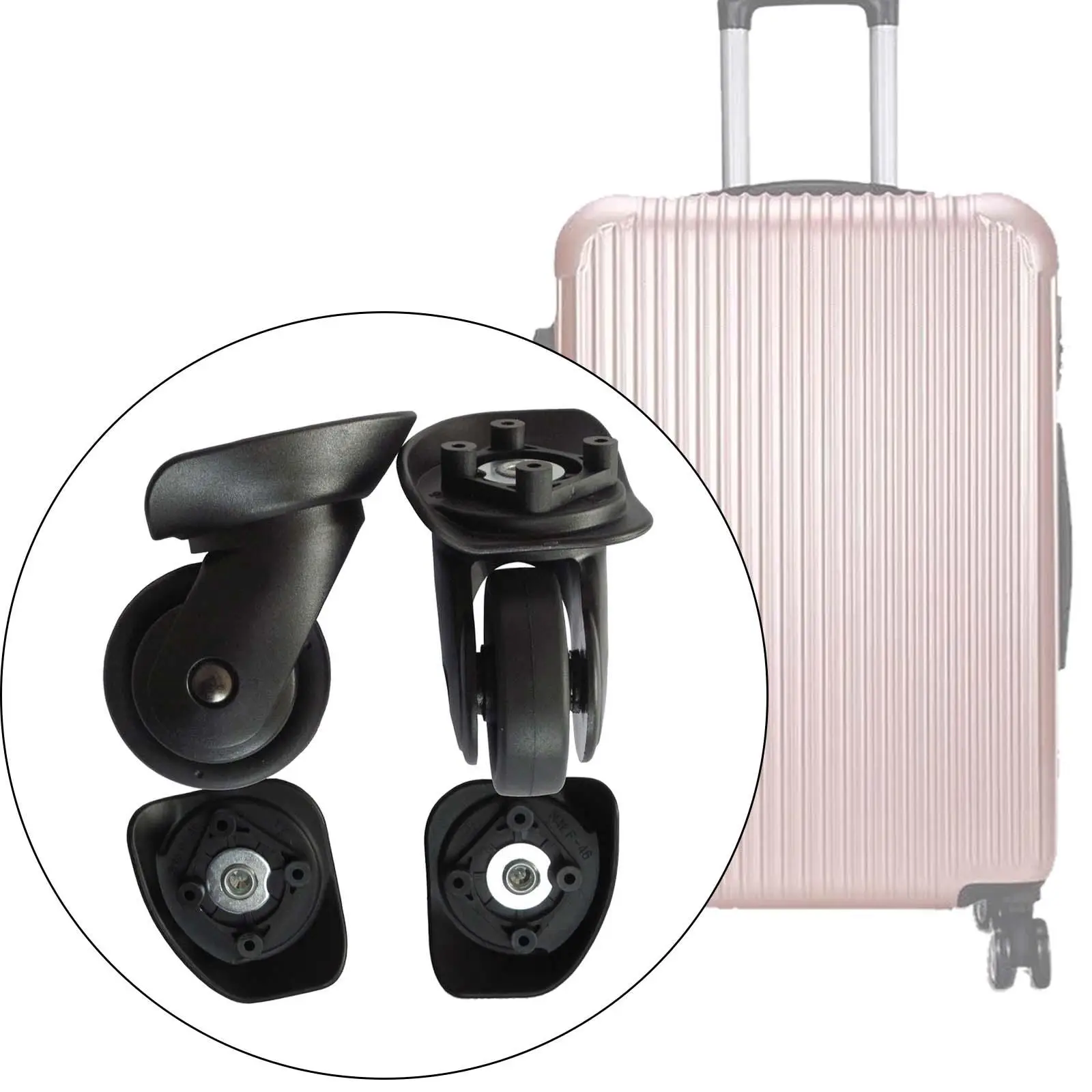 2x Luggage Suitcase Wheels Left & Right Durable Travel Suitcases Wheels for Trolley Case Travelling Bag Suitcase Accessories