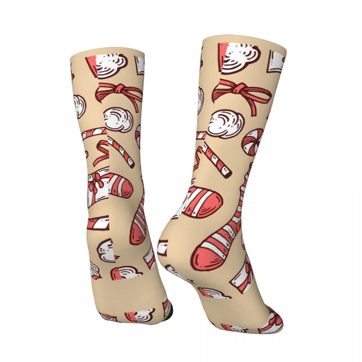 Chaussettes vintage sans couture pour hommes et femmes, motif de Noël, style de rue Harajuku, nouveauté, chaussettes d'équipage pour enfants